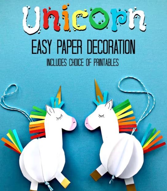 You only need paper to create these lovely unicorns