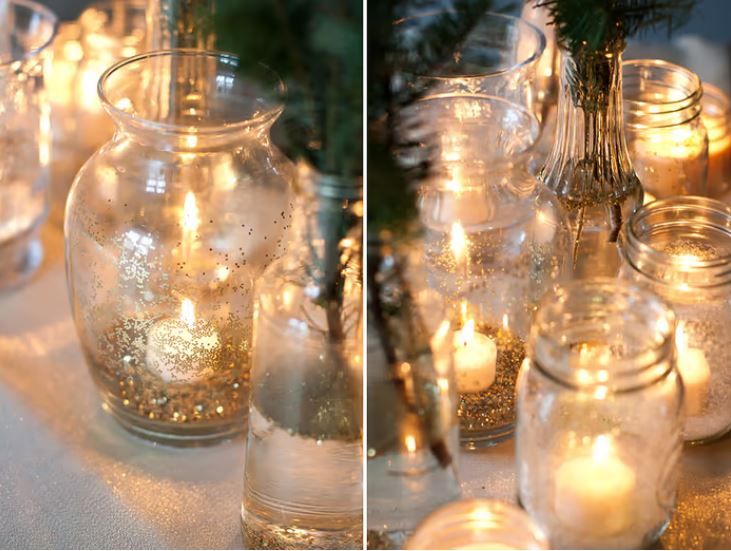 These candle jars are perfect for an intimate dinner party