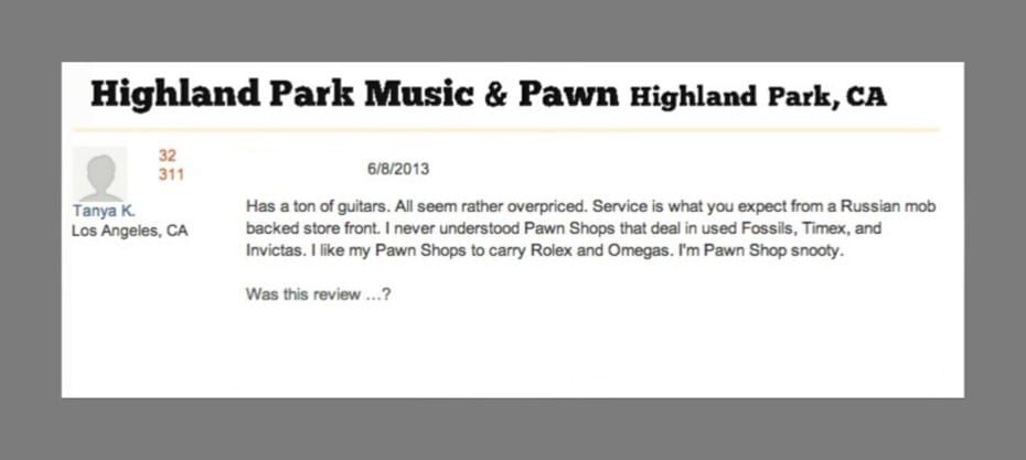 Pawn shop snooty