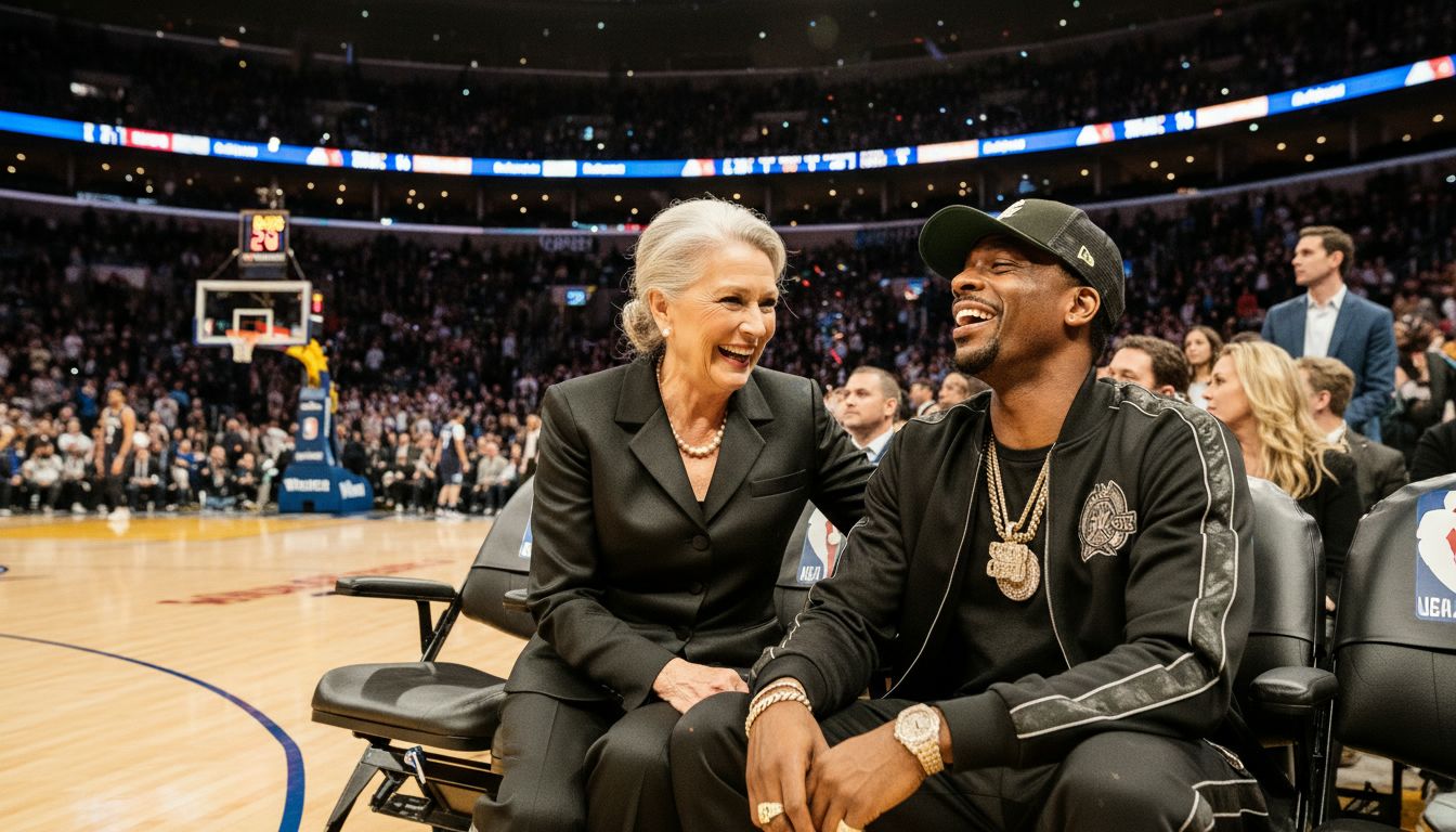 Meryl Streep and 50 Cent Courtside Surprise