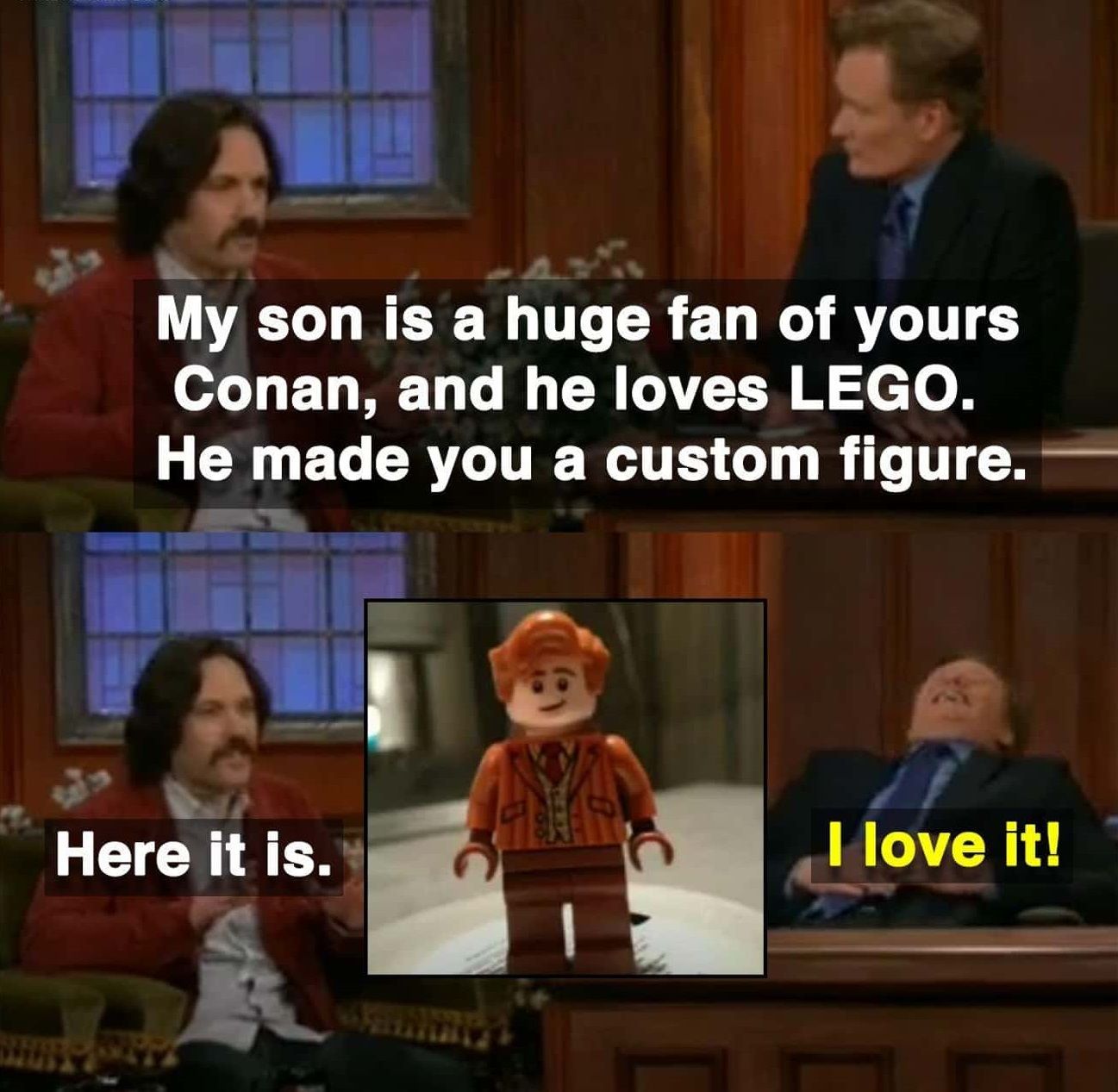 His Son Loves LEGO and Conan