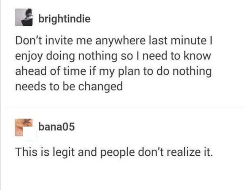 Scheduled Nothing Time
