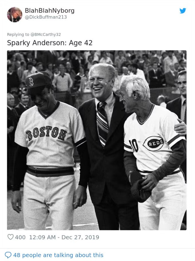 Legendary baseball manager Sparky Anderson