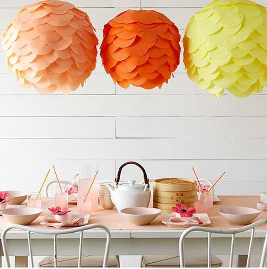 These paper lanterns are the unique piece that you need at your next party