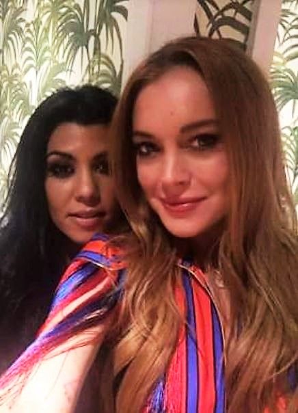 Lindsay Lohan and Kourtney Kardashian