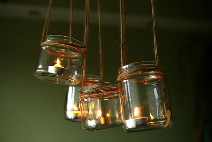 These hanging candles are perfect for an outdoor evening party