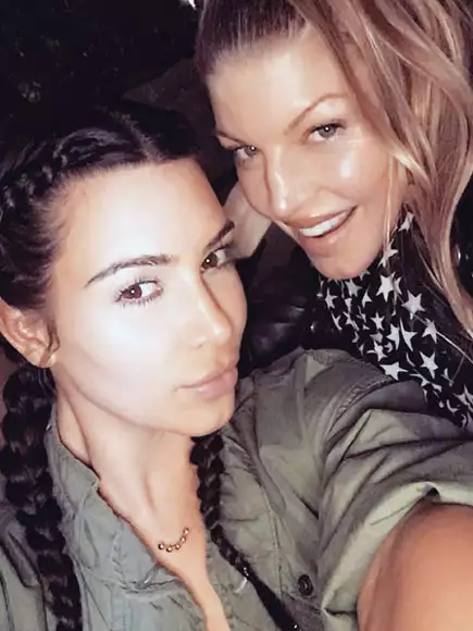Kim Kardashian and Fergie