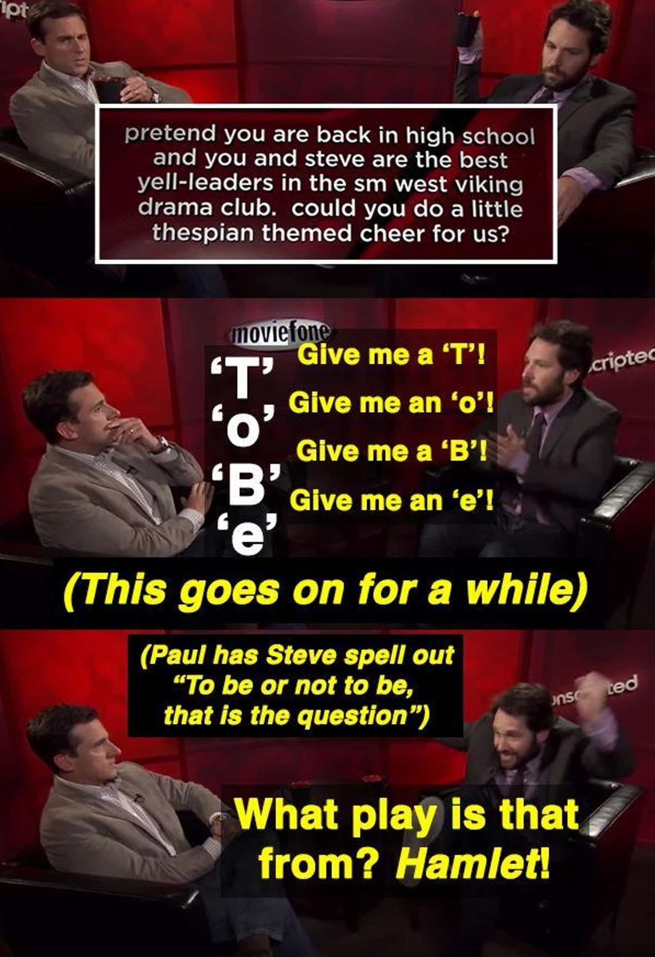 Making Steve Carrell Spell Out Shakespeare