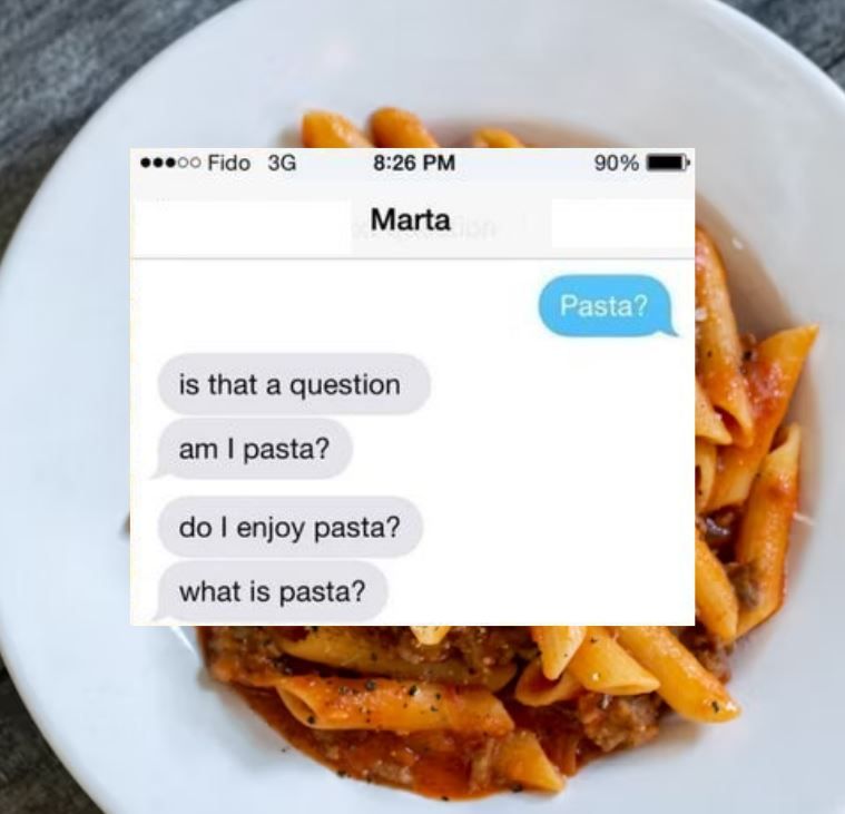 Cranky for some pasta 