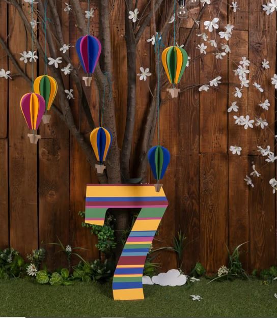 Use hot-air balloons as decoration