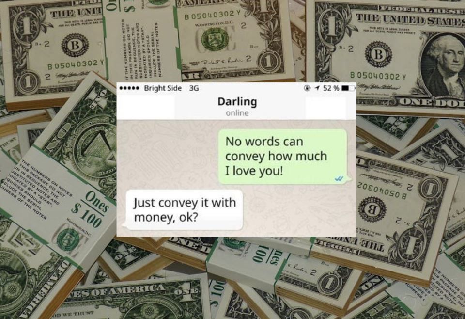 Show your love with words or money?