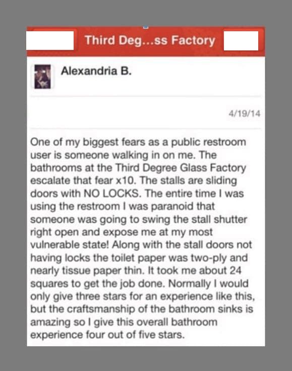 Toilet Stalls With No Locks? Yikes