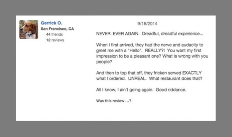 Nice Greeting, One-Star Rant