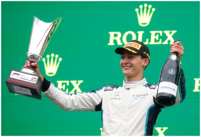 George Russell wins race