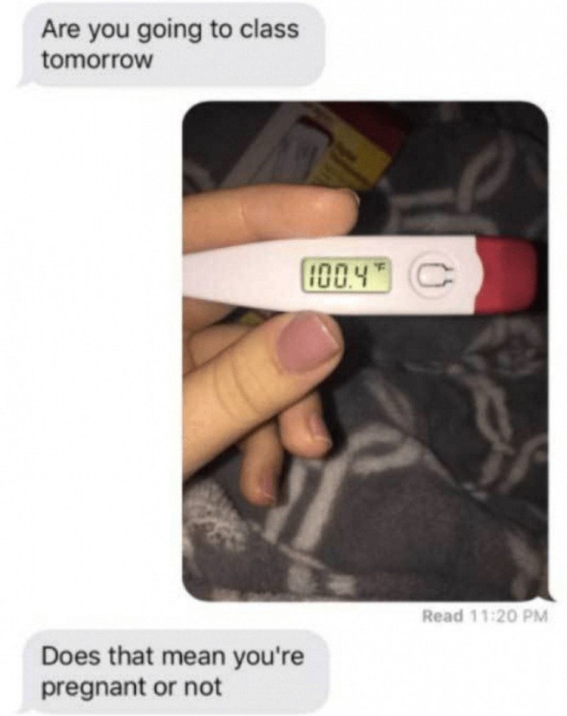 A temperature pregnancy test