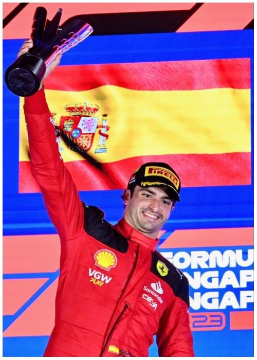 Carlos Sainz Jr. wins race