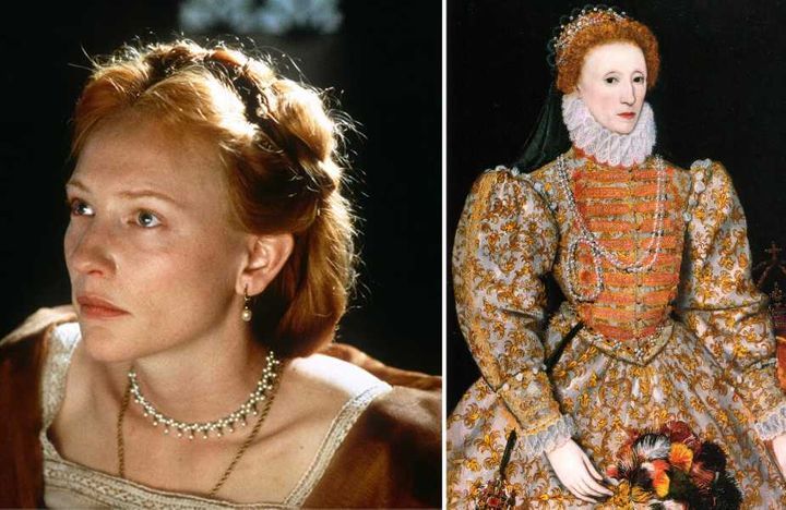Cate Blanchett as Elizabeth I in “Elizabeth”