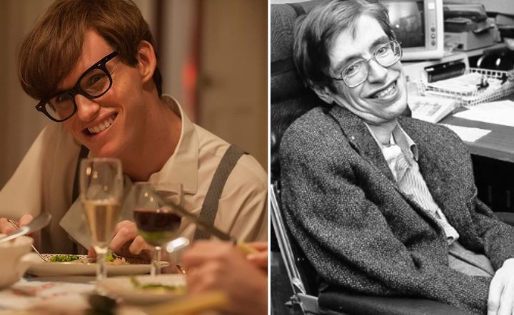 Eddie Redmayne as Stephen Hawking in “The Theory of Everything”