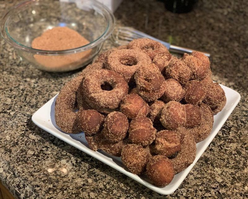 Spicy apple cider donuts in New Hampshire