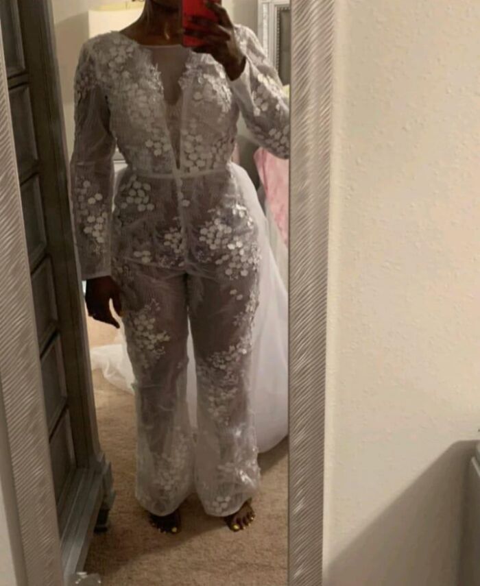 Transparent pantsuit