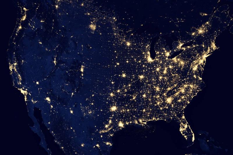 Light Pollution Throughout The Continental United States