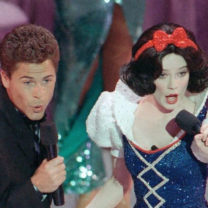 Rob Lowe joins Snow White for the strangest Oscar segment ever