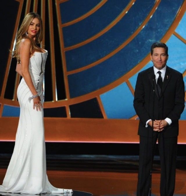 Sofia Vergara is on a pedestal